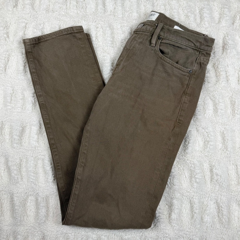 Frame Denim L'Homme Slim Jeans Mens 30 Coriander Brown Olive LMH467 Made in USA